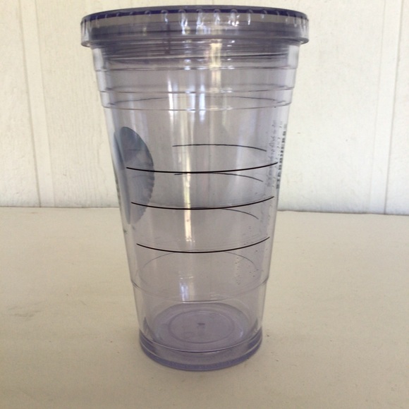 STARBUCKS CLEAR COLD CUP TUMBLER TRAVELER WITH LOGO 16 OUNCE - Picture 4 of 10